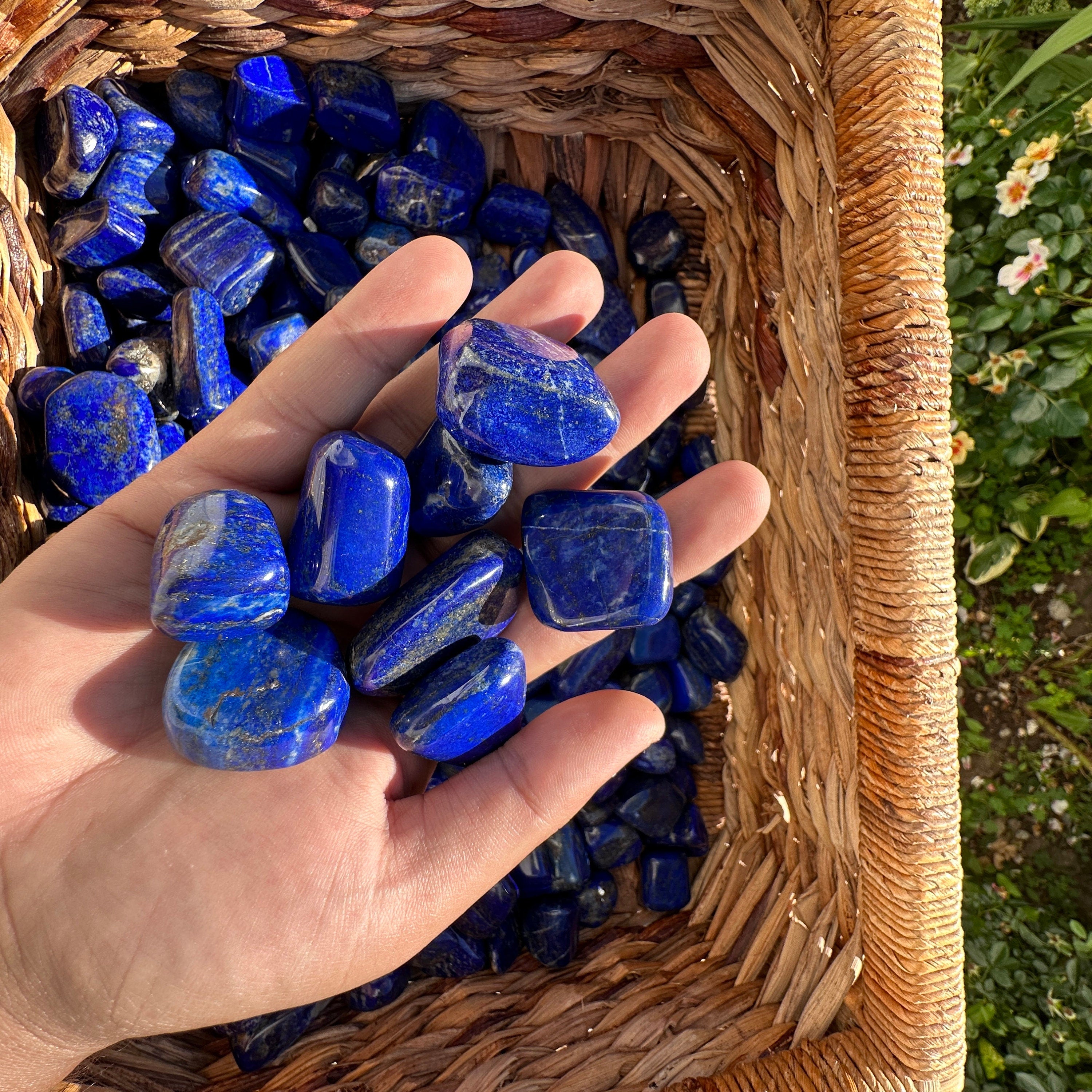 Lapis lazuli tumbles, High quality lapis lazuli tumbles.