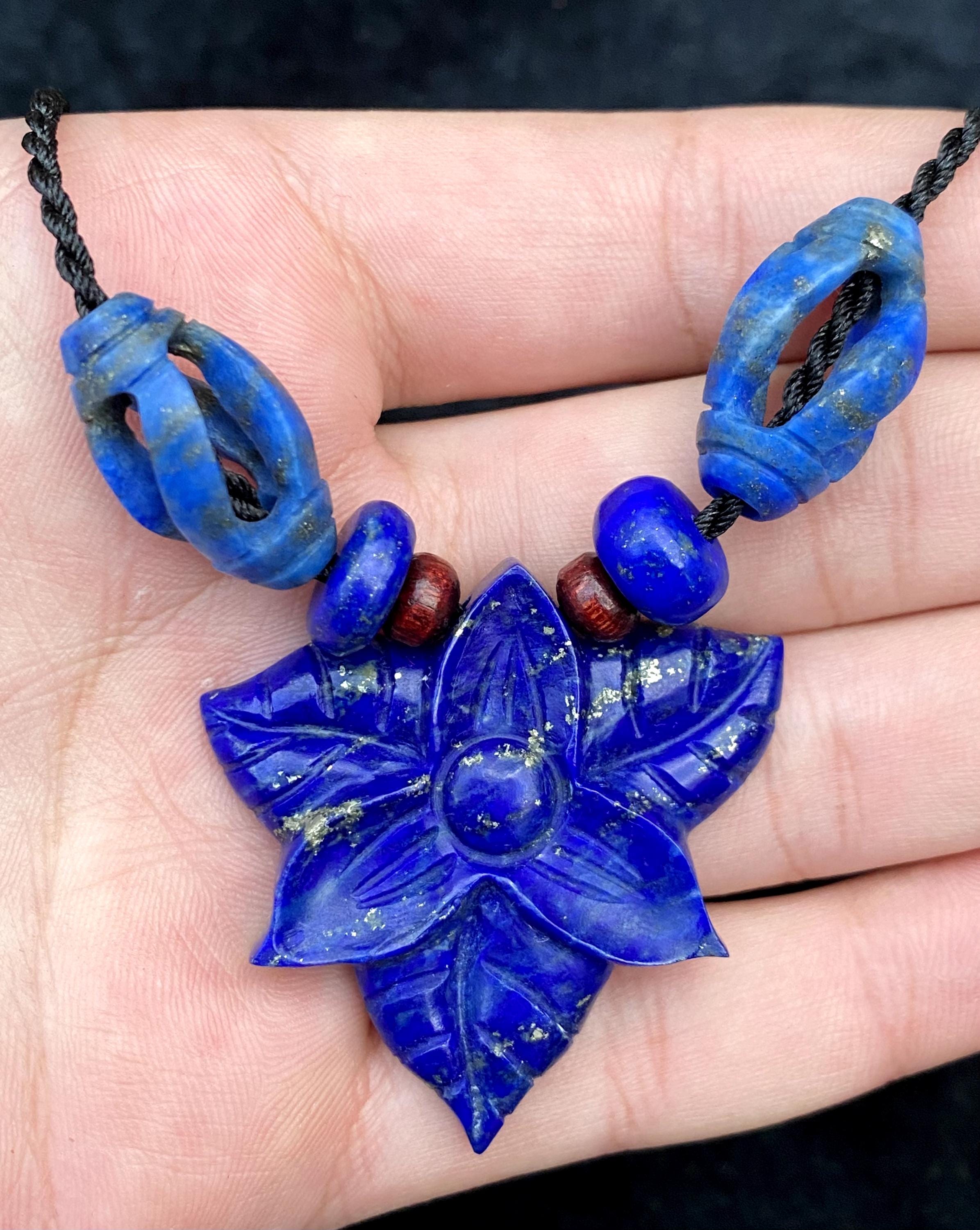 Lapis Lazuli Elegant Necklace Handmade Masterpiece