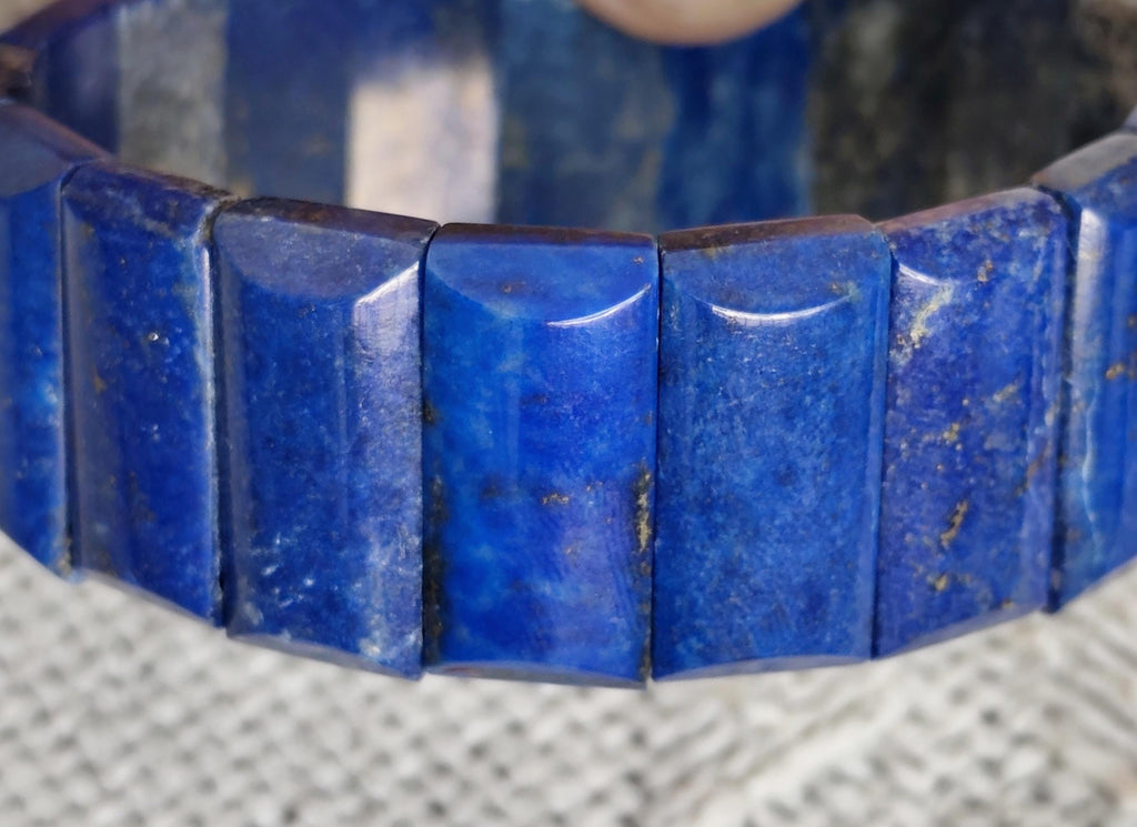 70 Gram Polished Lapis Lazuli Bracelet – Spiritual Healing Crystal Jewelry