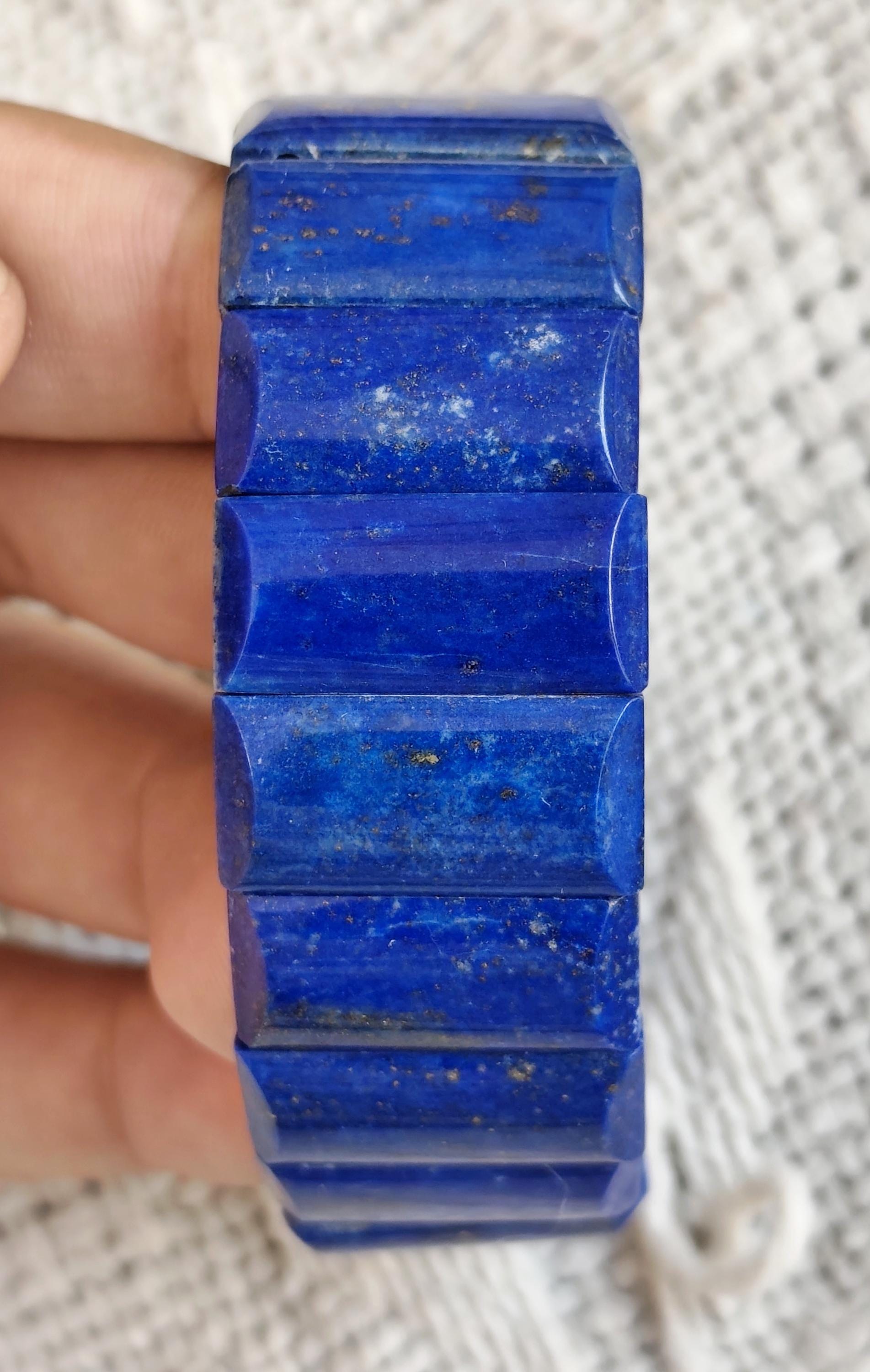 70 Gram Polished Lapis Lazuli Bracelet – Spiritual Healing Crystal Jewelry