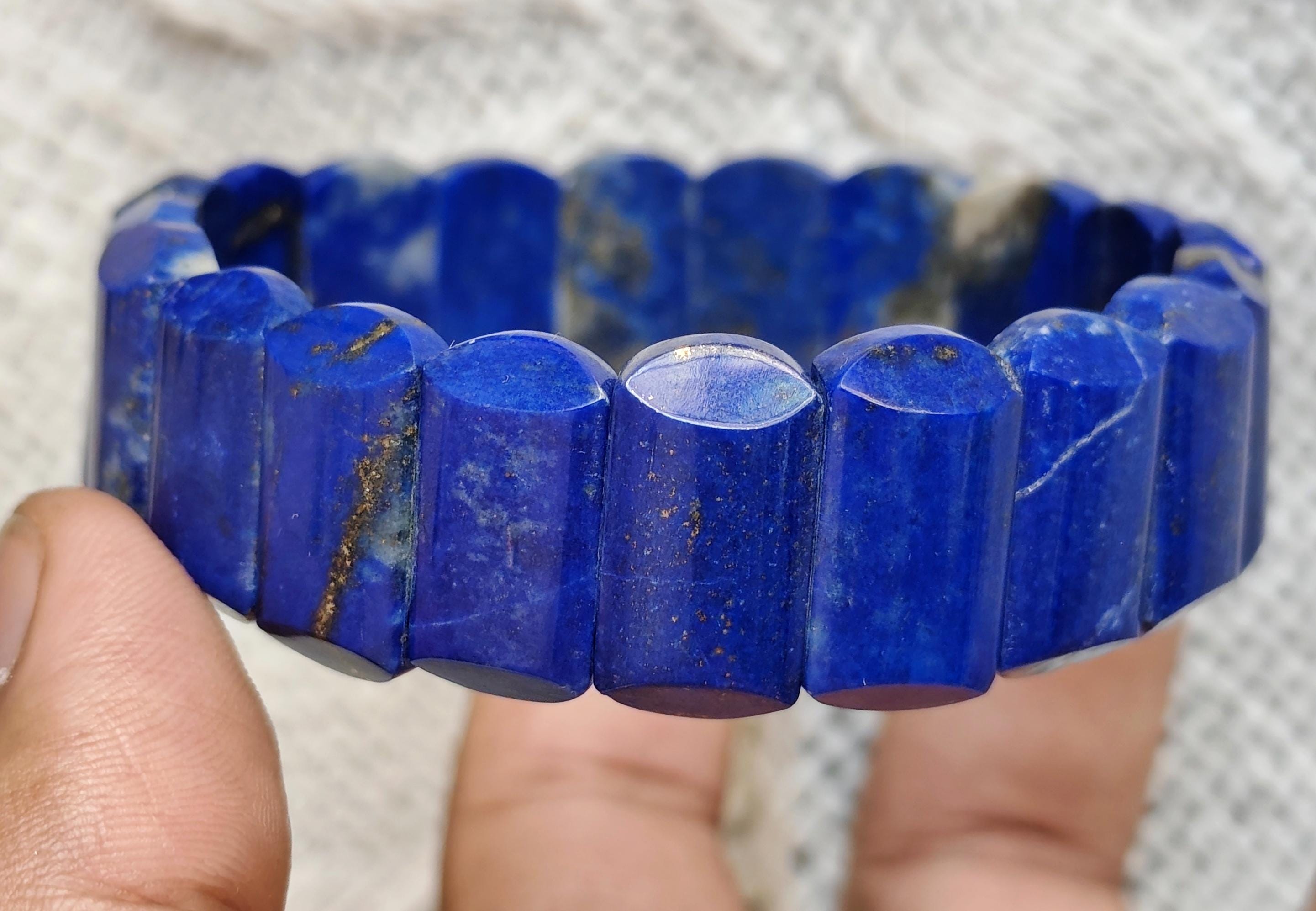 56 Gram Natural Lapis Lazuli Bracelet – Handmade Gemstone Jewelry for Healing & Style