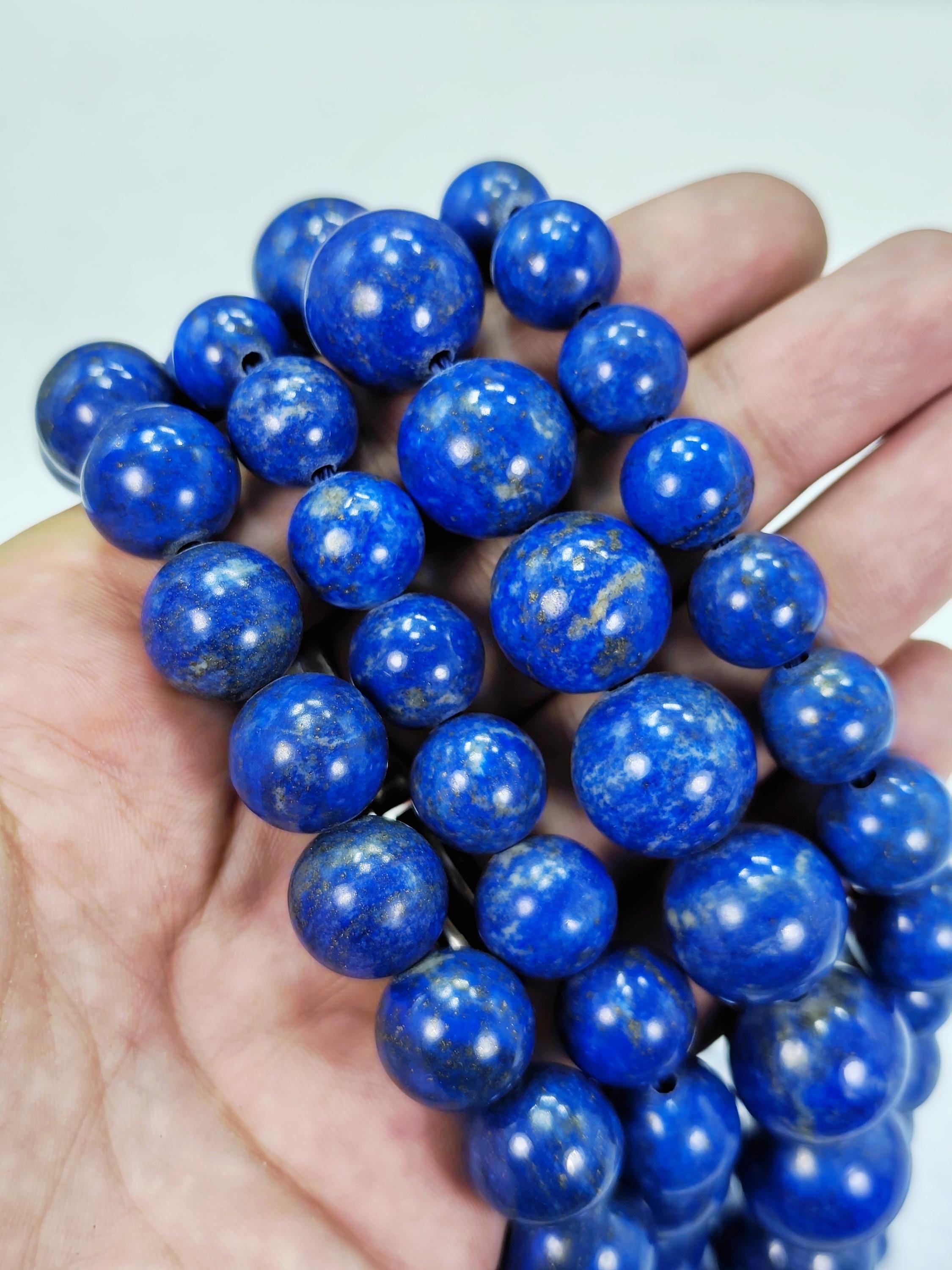 Lapis Lazuli Necklace: Natural Afghan Gemstone, Deep Blue Crystal Pendant