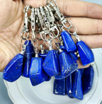 Lapis Lazuli Keychain – Free Shaped | Natural Stone Charm for Protection & Wisdom Afghanistan