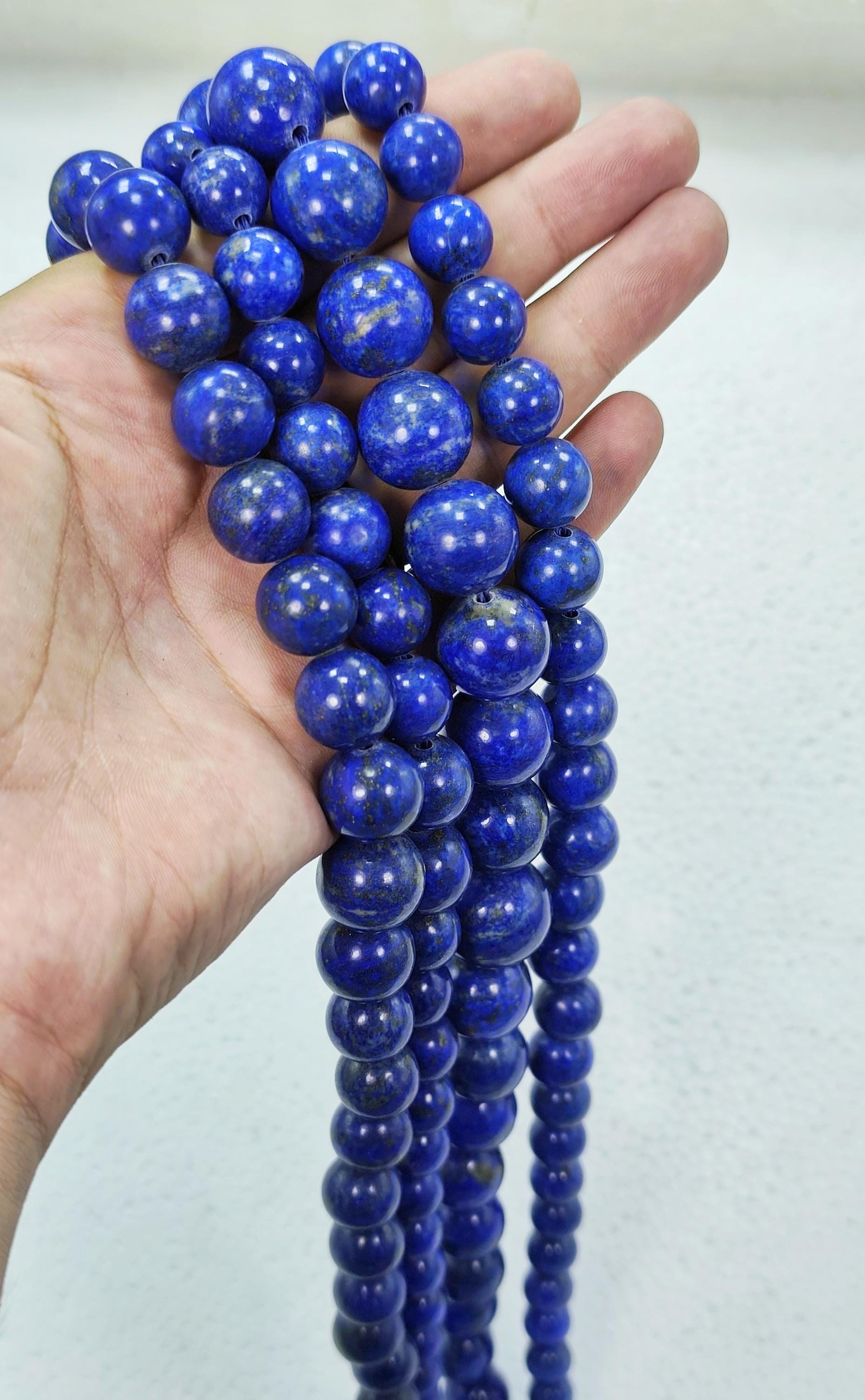 Lapis Lazuli Necklace: Natural Afghan Gemstone, Deep Blue Crystal Pendant