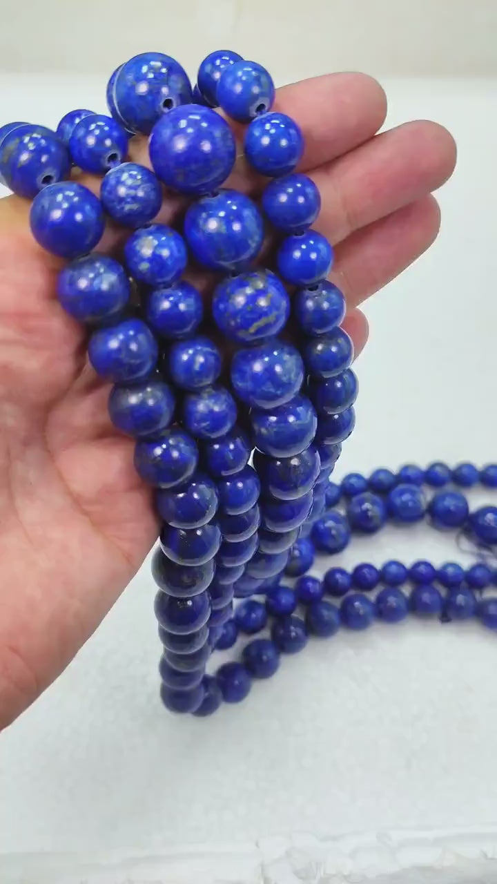 Lapis Lazuli Necklace: Natural Afghan Gemstone, Deep Blue Crystal Pendant